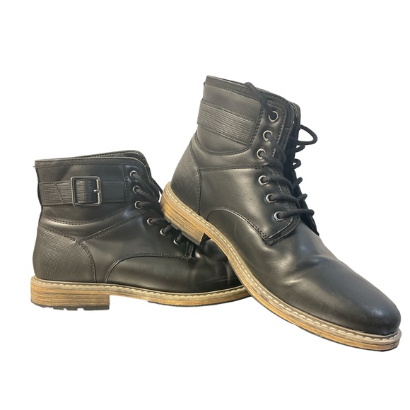 JF J.Ferrar Lagoon Mens Lace Up Black Boots - Picture 6 of 9